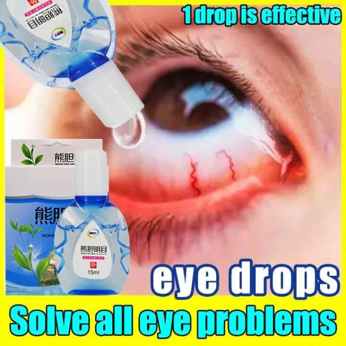 Gouttes oculaires qui améliorent la vision et soulagent la fatigue.